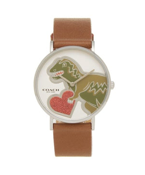 Coach Perry White Dial Brown Leather Strap Watch for Women - 14503514 Authentic Buy Shop Now