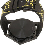Gucci G Timeless Ghost Black Dial Black Leather Strap Watch For Men - YA1264019 Authentic Buy Shop Now