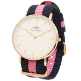 Daniel Wellington Classic Winchester White Dial Three Tone Nylon Strap Watch For Women - DW00100033 Authentic Buy Shop Now
