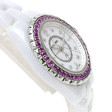 Chanel J12 Quartz Diamonds Mother of Pearl White Dial White Steel Strap Watch for Women - J12 H3243 Authentic Buy Shop Now