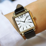 Marc Jacobs Vic Silver Dial Black Leather Strap Watch for Women - MJ1437 Authentic Buy Shop Now
