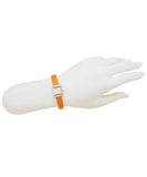 Gucci G-Frame Square Mother of Pearl Orange Dial Orange Leather Strap Watch For Women - YA128532 Authentic Buy Shop Now