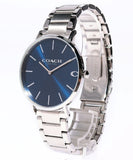 Coach Charles Blue Dial Silver Steel Strap Watch for Men - 14602429 Authentic Buy Shop Now