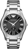 Emporio Armani Valente Quartz Black Dial Silver Steel Strap Watch For Men - AR11086 Authentic Buy Shop Now