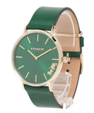 Coach Green Dial Green Leather Strap Watch for Women - 14503383 Authentic Buy Shop Now