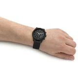 Michael Kors Slim Runway Chronograph Black Dial Black Mesh Bracelet Watch For Men - MK9060 Authentic Buy Shop Now