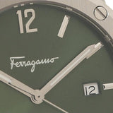 Salvatore Ferragamo F-80 Classic Green Dial Silver Steel Strap Watch for Men - SFDT02123 Authentic Buy Shop Now