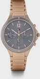 Tommy Hilfiger Eve Chronograph Quartz Grey Dial Rose Gold Steel Strap Watch For Women - 1782277 Authentic Buy Shop Now