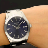 Tissot Gentleman Blue Dial Silver Steel Strap Watch For Men - T127.410.11.041.00 Authentic Buy Shop Now