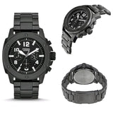 Fossil Machine Chronograph Black Dial Black Steel Strap Watch for Men - FS4927 Authentic Buy Shop Now