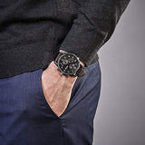 Hugo Boss Navigator Black Dial Black Leather Strap Watch for Men - 1513678 Authentic Buy Shop Now