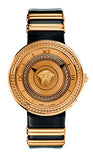 Versace V Metal Icon Gold Dial Black & Gold Strap Watch for Women - VLC030014 Authentic Buy Shop Now