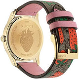 Gucci G Timeless Brown Dial Brown Leather Strap Watch For Women - YA1264133 Authentic Buy Shop Now