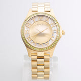 Marc Jacobs Henry Transparent Gold Dial Gold Steel Strap Watch for Women - MBM3338 Authentic Buy Shop Now