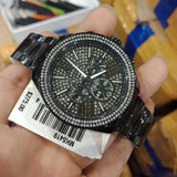 Michael Kors Wren Crystals Black Dial Black Steel Strap Watch For Women - MK6419 Authentic Buy Shop Now