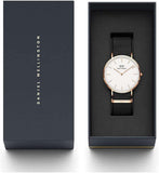 Daniel Wellington Classic Cornwall White Dial Black Nylon Strap Watch For Men - DW00100257 Authentic Buy Shop Now