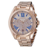 Michael Kors Bradshaw Chronograph Rose Gold Dial Rose Gold Steel Strap Watch For Women - MK6321 Authentic Buy Shop Now