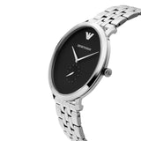 Emporio Armani Classic Quartz Black Dial Silver Steel Strap Watch For Men - AR11161 Authentic Buy Shop Now