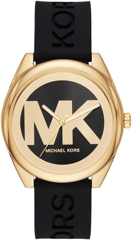 Michael Kors Janelle Quartz Black Dial Black Rubber Strap Watch For Women - MK7313 Authentic Buy Shop Now