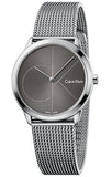 Calvin Klein Minimal Black Dial Silver Mesh Bracelet Watch for Women - K3M22123 Authentic Buy Shop Now
