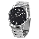 Fossil The Commuter Black Dial Silver Steel Strap Watch for Men - FS5391 Authentic Buy Shop Now