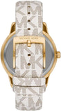 Michael Kors Tibby Multifunction Silver Dial White Leather Strap Watch For Women - MK6967 Authentic Buy Shop Now