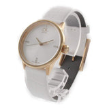 Calvin Klein Accent White Dial White Leather Strap Watch for Women - K2Y2Y6KW Authentic Buy Shop Now
