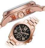 Michael Kors Bradshaw Black Dial Rose Gold Steel Strap Watch for Women - MK5854 Authentic Buy Shop Now