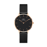 Daniel Wellington Classic Petite Cornwall Black Dial Black NATO Strap Watch For Women - DW00100215 Authentic Buy Shop Now