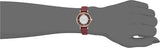 Emporio Armani Gianni T Bar Crystals Maroon Dial Maroon Leather Strap Watch for Women - AR11487 Authentic Buy Shop Now
