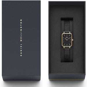 Daniel Wellington Quadro Ashfield Black Dial Black Mesh Strap Watch For Women - DW00100433 Authentic Buy Shop Now