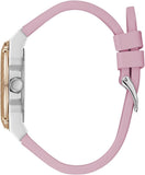 Guess Zena Quartz White Dial Pink Rubber Strap Watch For Women - W1094L4 Authentic Buy Shop Now