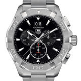Tag Heuer Aquaracer Chronograph Black Dial Silver Steel Strap Watch for Men - CAY1110.BA0927 Authentic Buy Shop Now