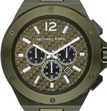 Michael Kors Lennox Chronograph Green Dial Green Steel Strap Watch For Men - MK9103 Authentic Buy Shop Now