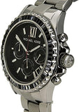 Michael Kors Everest Chronograph Black Dial Silver Steel Strap Watch For Women - MK5753 Authentic Buy Shop Now