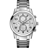 Guess Exec Quartz Silver Dial Silver Steel Strap Watch for Men - W0075G3 Authentic Buy Shop Now