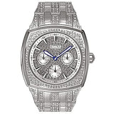 Bulova Crystal Collection Phantom Silver Dial Silver Steel Strap Watch for Men - 96C002 Authentic Buy Shop Now