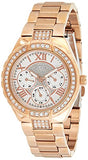 Guess Viva Diamonds White Dial Rose Gold Steel Strap Watch for Women - W0111L3 Authentic Buy Shop Now