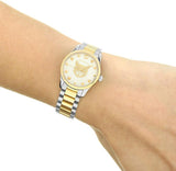 Gucci G Timeless Quartz Mother of Pearl Dial Two Tone Steel Strap Watch For Women - YA1265012 Authentic Buy Shop Now