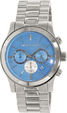 Michael Kors Runway Quartz Blue Dial Silver Steel Strap Watch For Women - MK5953 Authentic Buy Shop Now