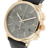 Calvin Klein Posh Grey Dial Black Leather Strap Watch for Men - K8Q376C3 Authentic Buy Shop Now