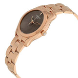 Tissot T Wave Anthracite Dial Rose Gold Steel Strap Watch For Women - T112.210.33.061.00 Authentic Buy Shop Now