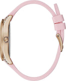 Guess Clarity Gold Dial Pink Silicone Strap Watch for Women - GW0109L2 Authentic Buy Shop Now