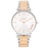 Coach Perry Silver Dial Two Tone Steel Strap Watch for Women - 14503346 Authentic Buy Shop Now