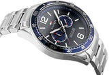 Tommy Hilfiger Erik Chronograph Blue Dial Silver Steel Strap Watch for Men - 1791366 Authentic Buy Shop Now