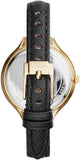 Michael Kors Slim Runway Quartz Gold Dial Black Leather Strap Watch For Women - MK2392 Authentic Buy Shop Now