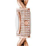 Michael Kors Chain Lock Three-Hand Rose Gold Dial Rose Gold Steel Strap Watch for Women - MK4827 Authentic Buy Shop Now