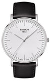 Tissot T Classic Everytime Large White Dial Black Leather Strap Watch For Men - T109.610.16.031.00 Authentic Buy Shop Now