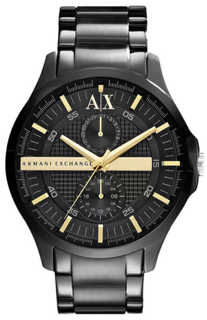 Armani Exchange Hampton Chronograph Black Dial Black Steel Strap Watch For Men - AX2121 Authentic Buy Shop Now