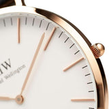 Daniel Wellington Classic Warwick White Dial Two Tone Nylon Strap Watch for Men - DW00100005 Authentic Buy Shop Now